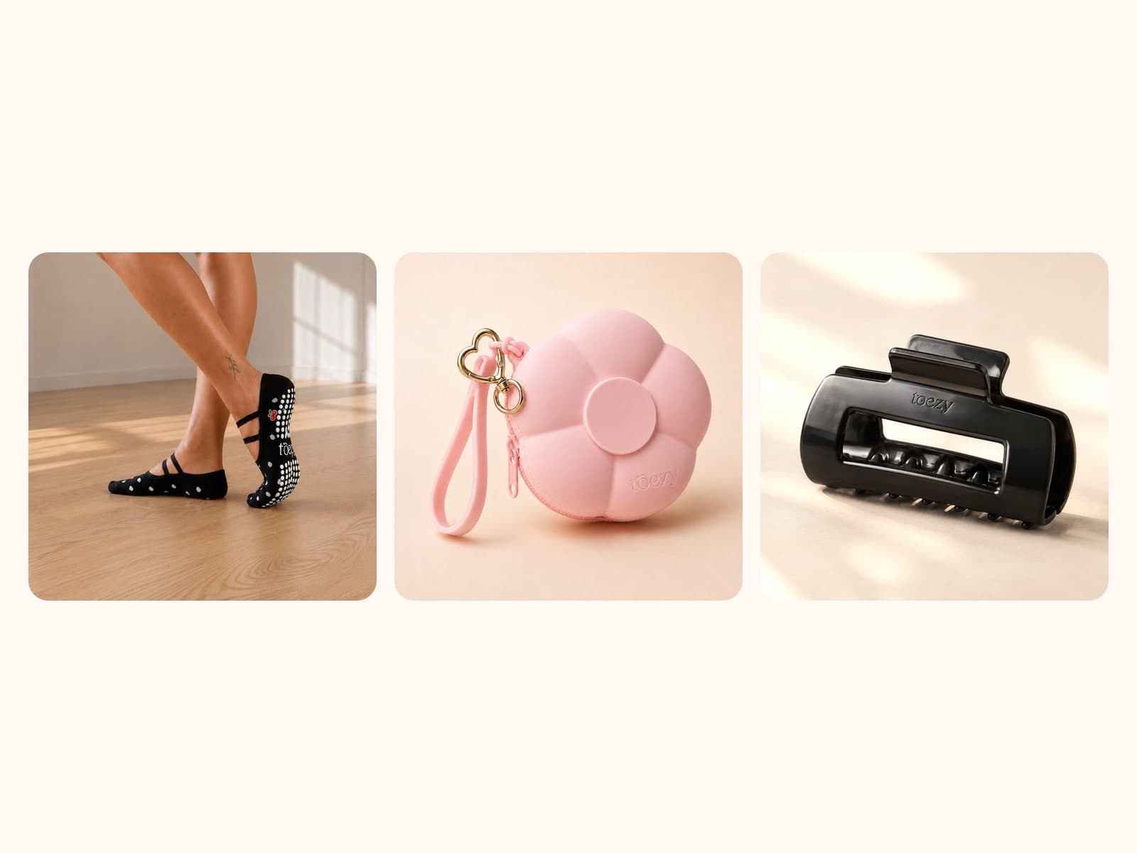 The Gift Set: Cherry on Top, Petal Pouch — Ballet Pink, The Cloud Clip